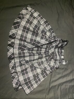 George Black Plaid 3T dress with Lavender and White Stripes
